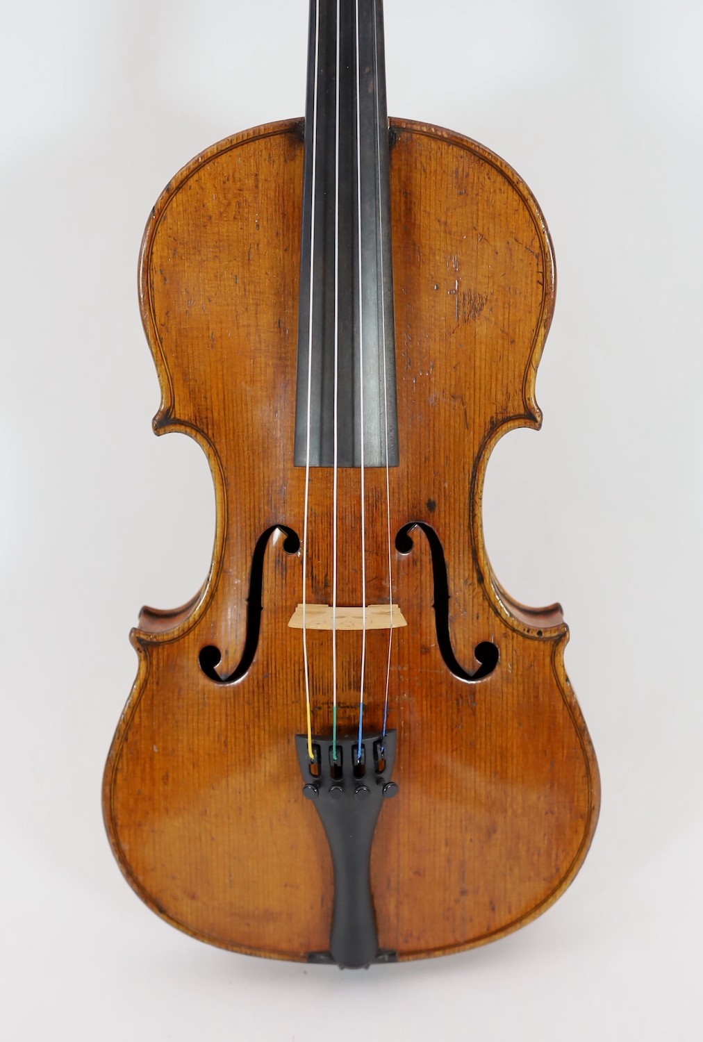 An early 20th century German violin, overall 62cm